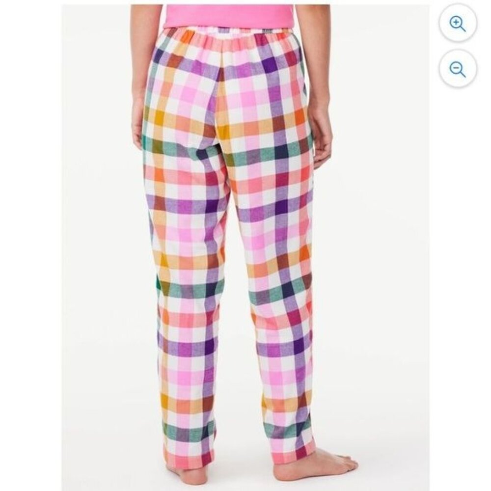 Joyspun Womens Pajama Pants 3X Plaid Multicolor Cotton Blend Lounge Sleepwear - Picture 7 of 8
